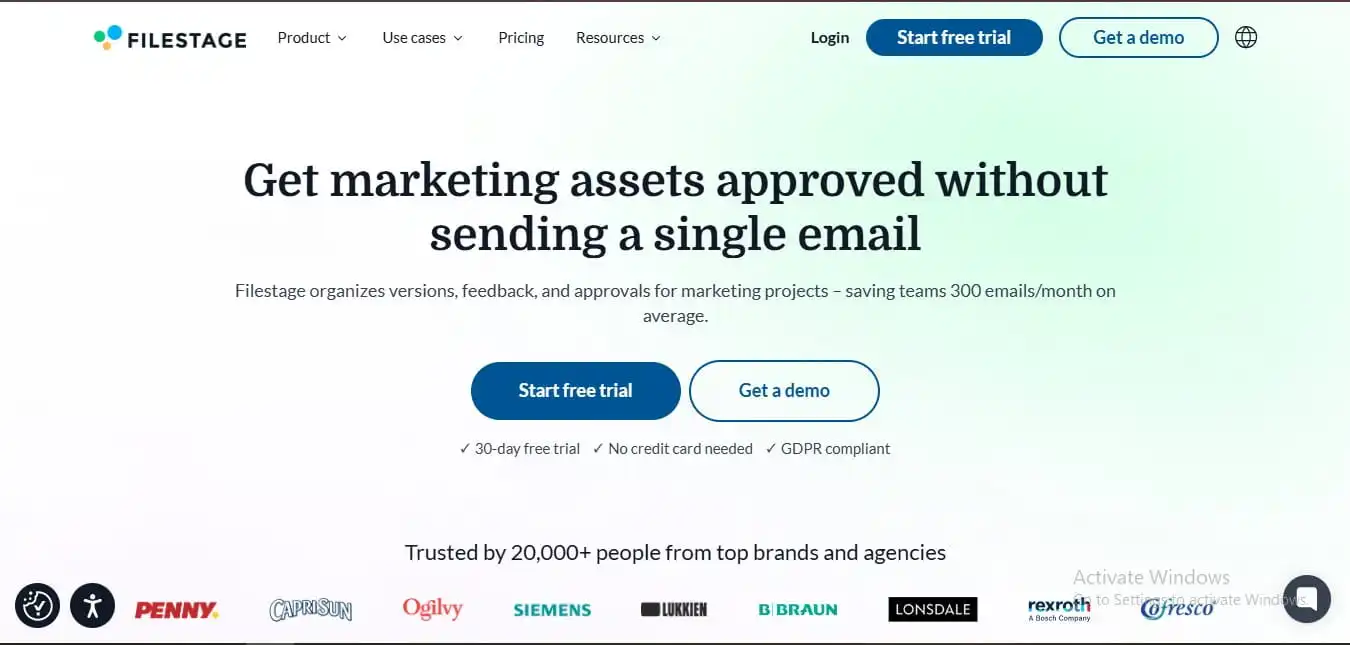 Filestage similar portfolio project